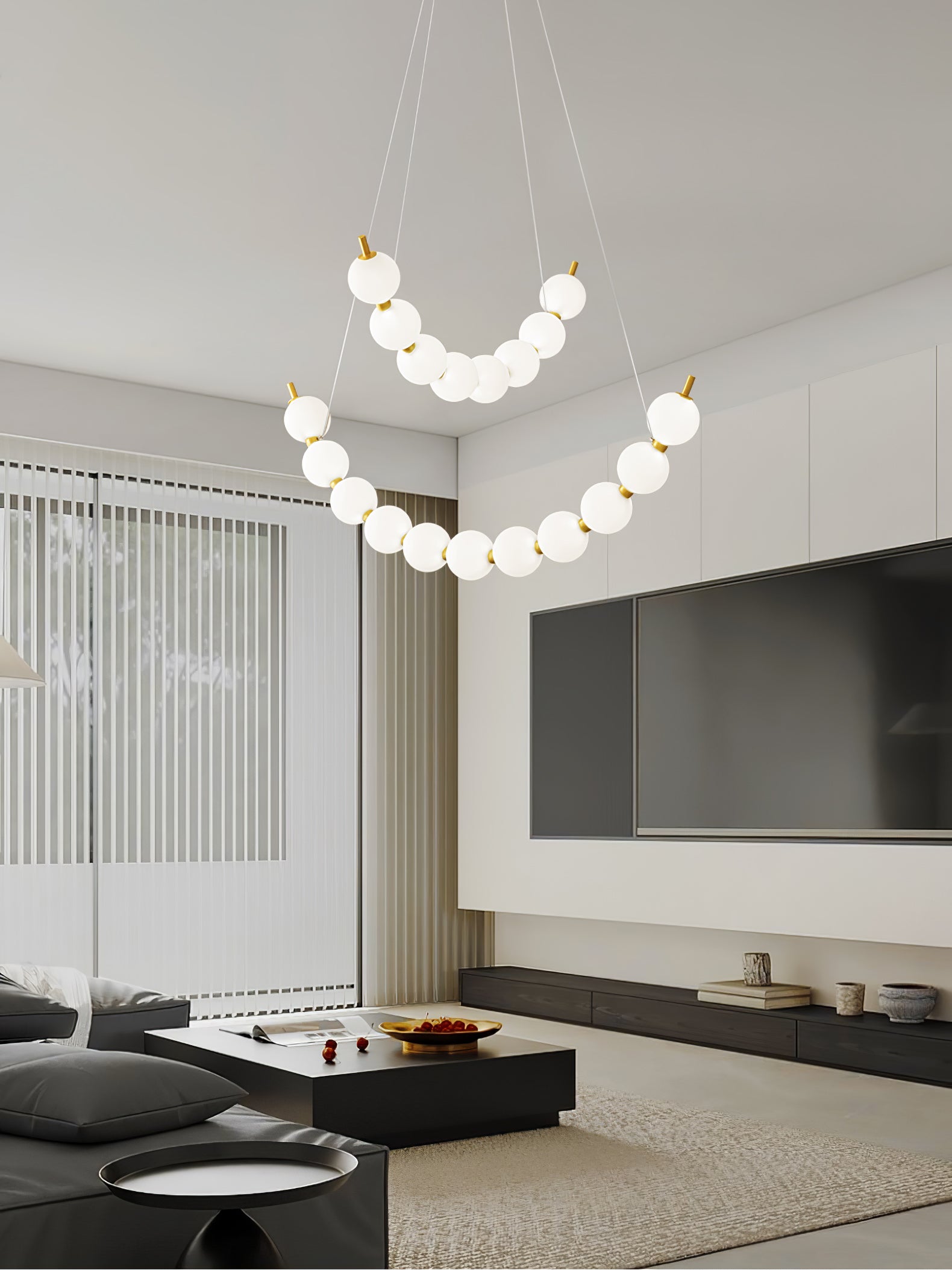 Cetalan Elegance Art Pearls Plastic Chandelier - Lamp Outdoor