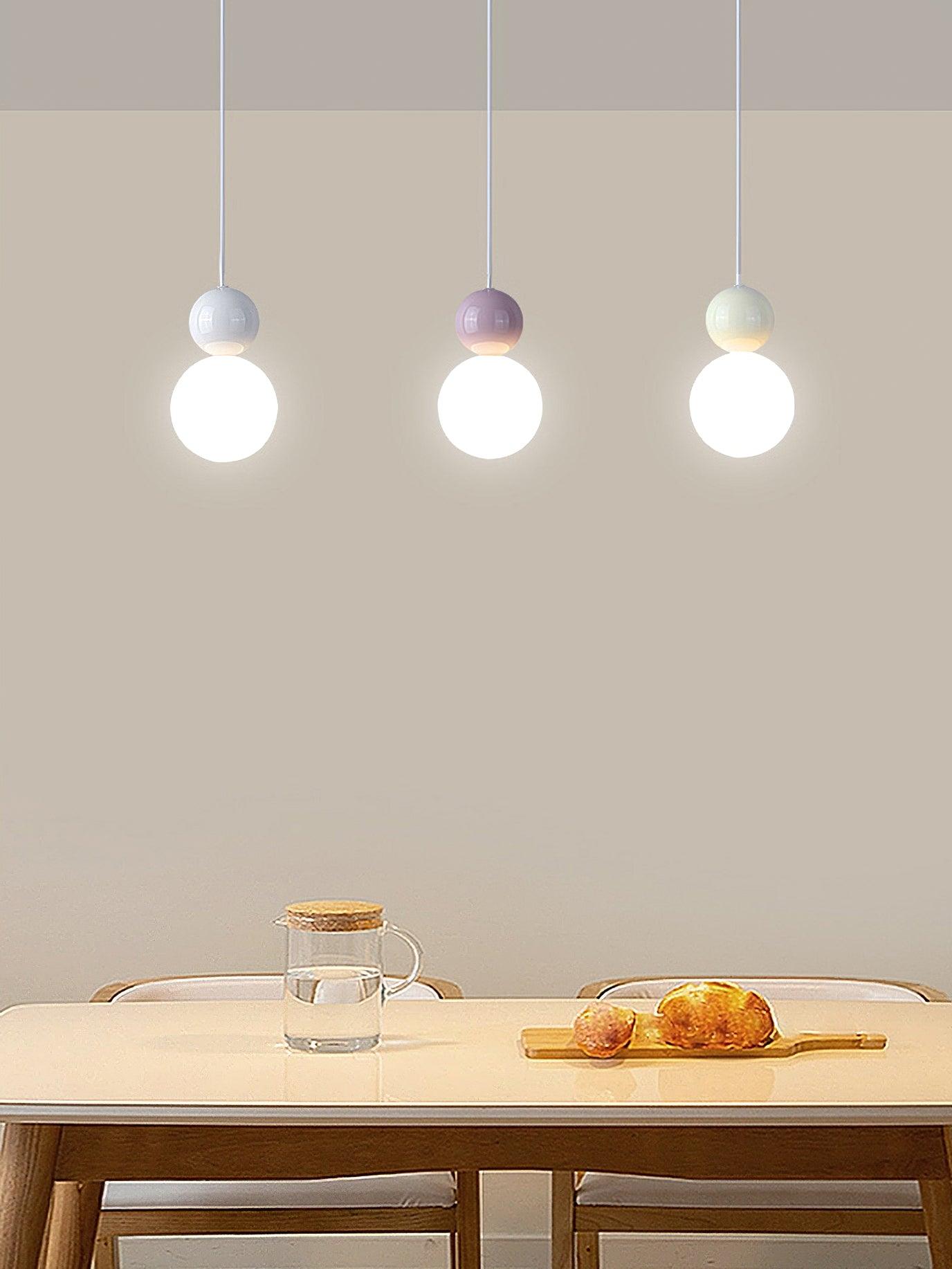 Acrylic Two Ball Pendant Light - Lamp Outdoor