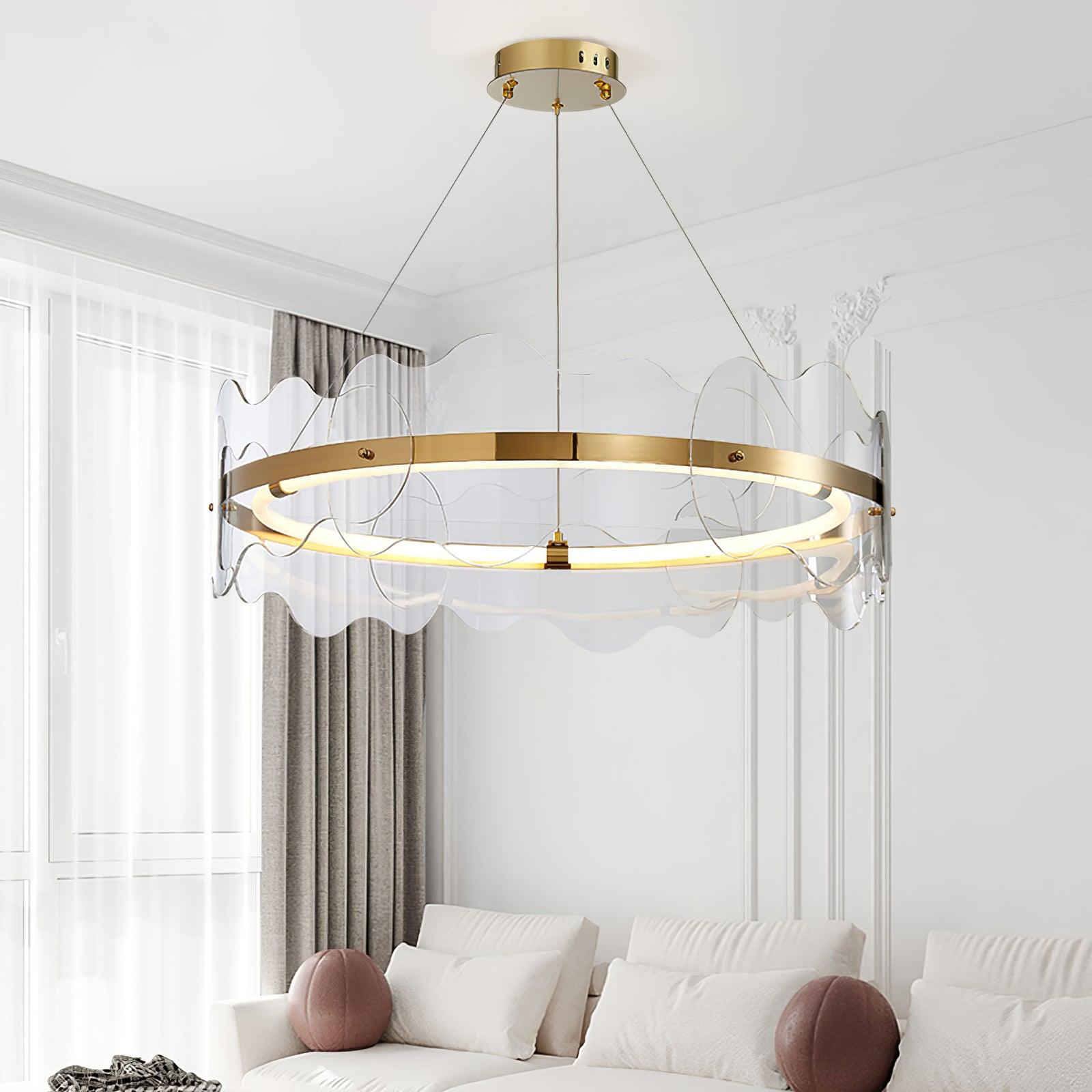 Acrylic Wave Chandelier - Lamp Outdoor