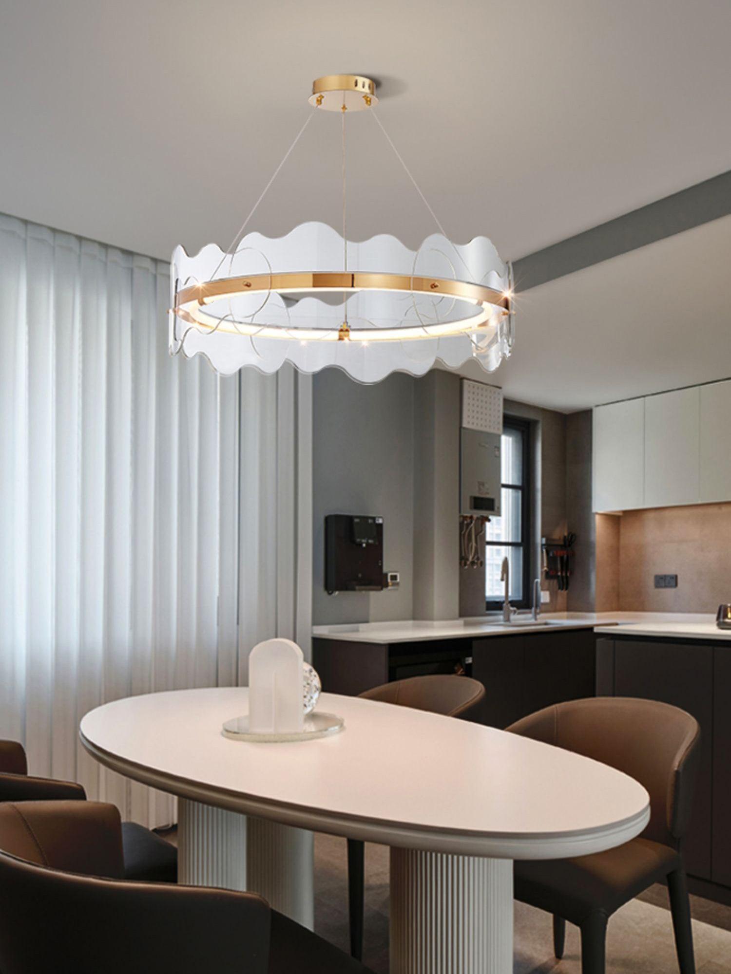Acrylic Wave Chandelier - Lamp Outdoor