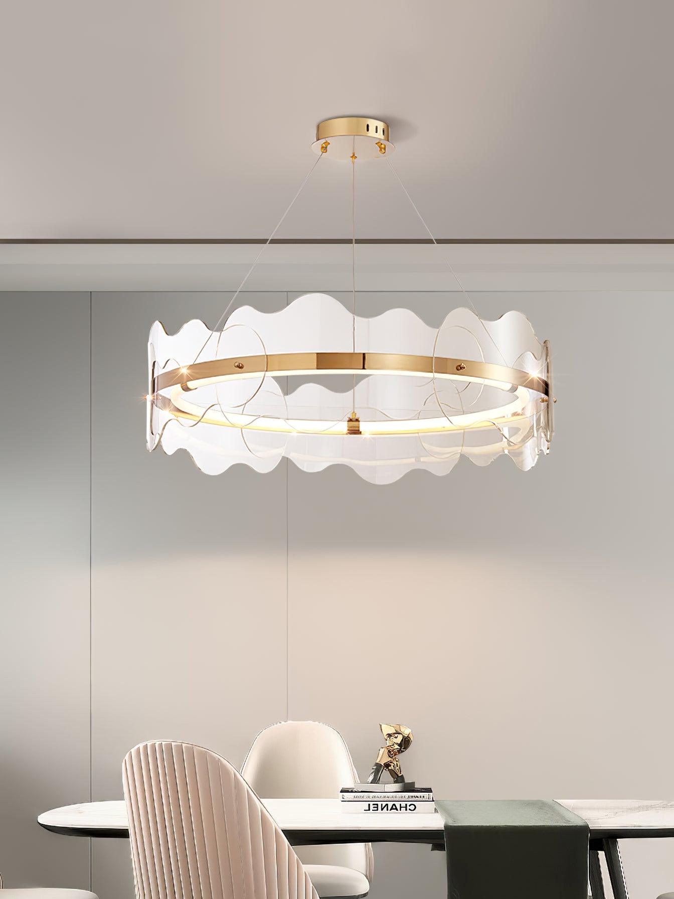 Acrylic Wave Chandelier - Lamp Outdoor