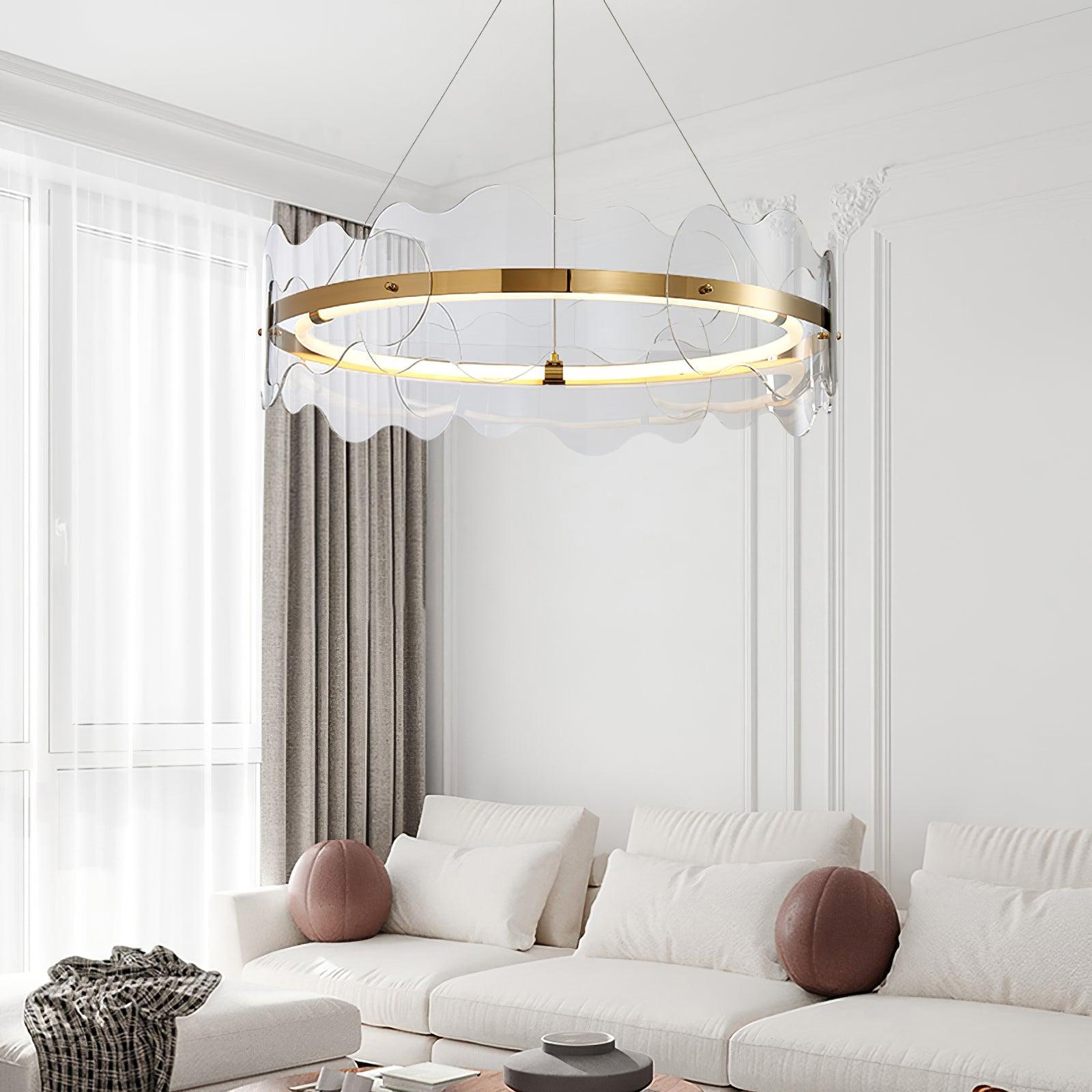 Acrylic Wave Chandelier - Lamp Outdoor