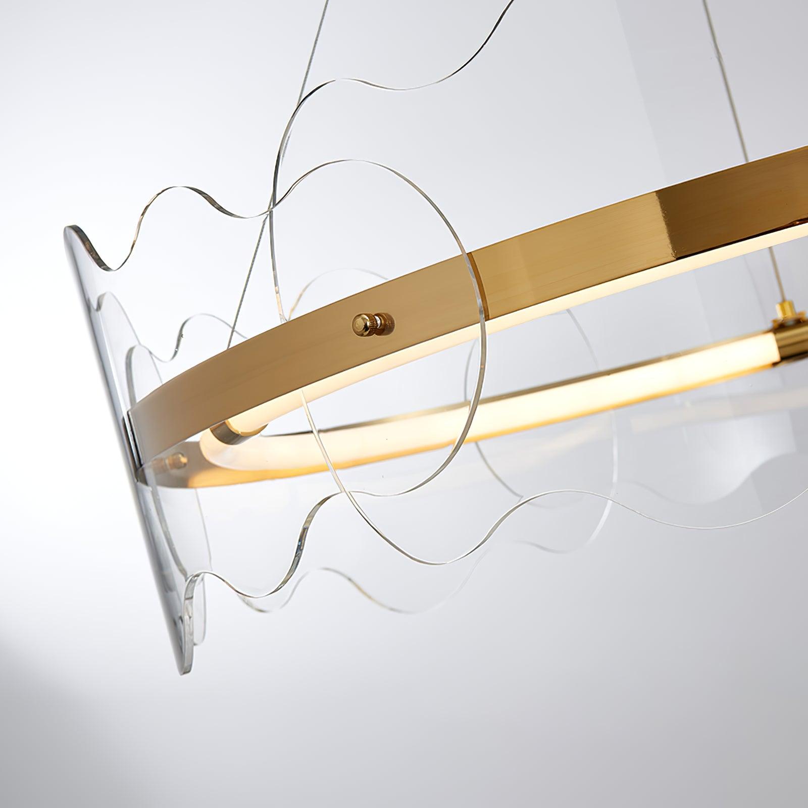 Acrylic Wave Chandelier - Lamp Outdoor