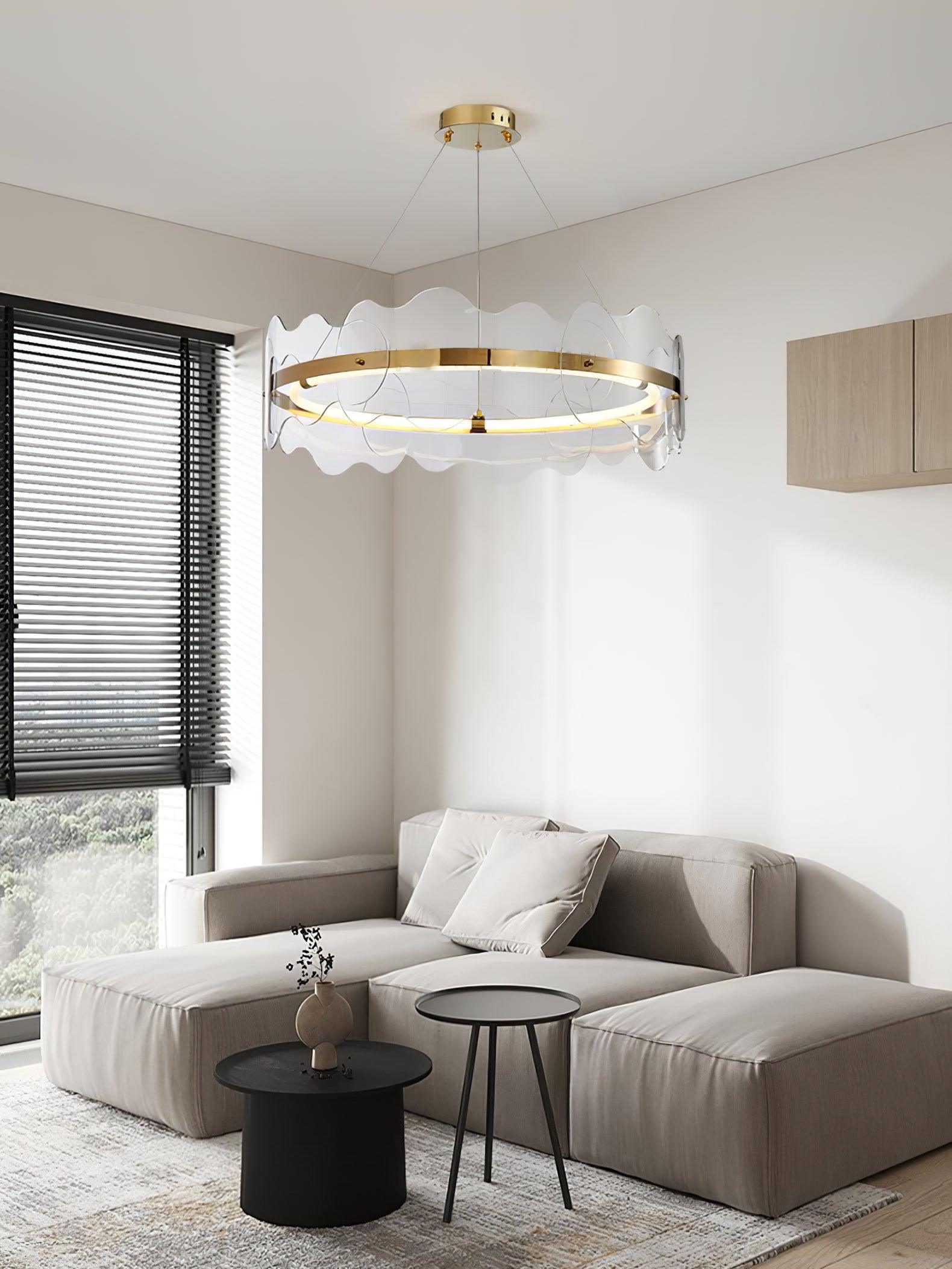 Acrylic Wave Chandelier - Lamp Outdoor