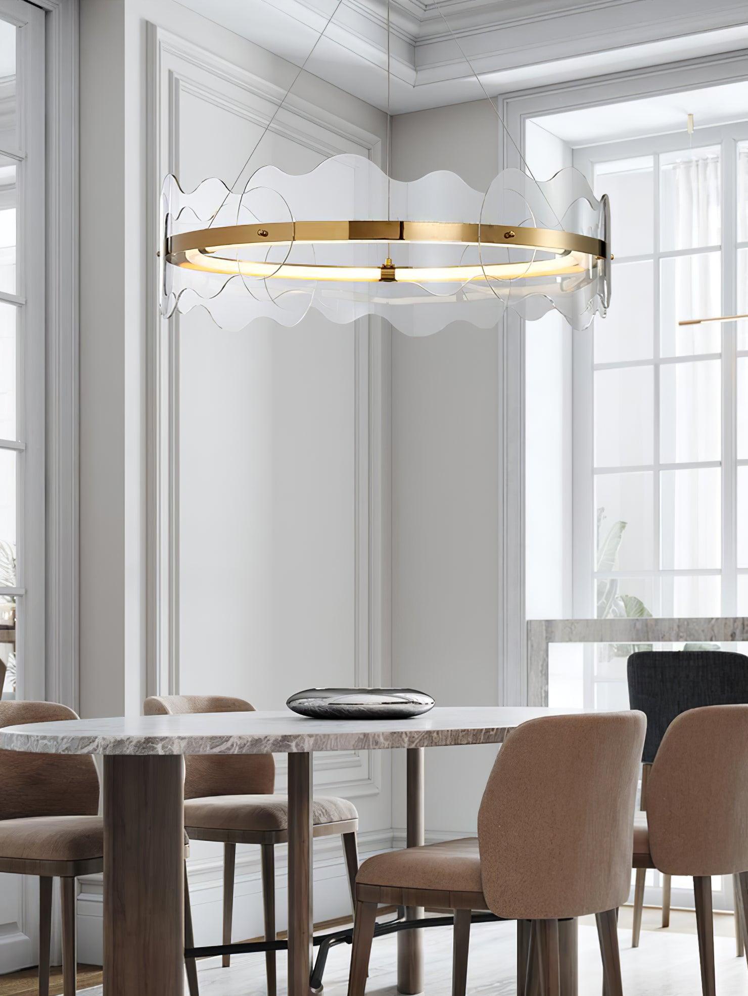Acrylic Wave Chandelier - Lamp Outdoor