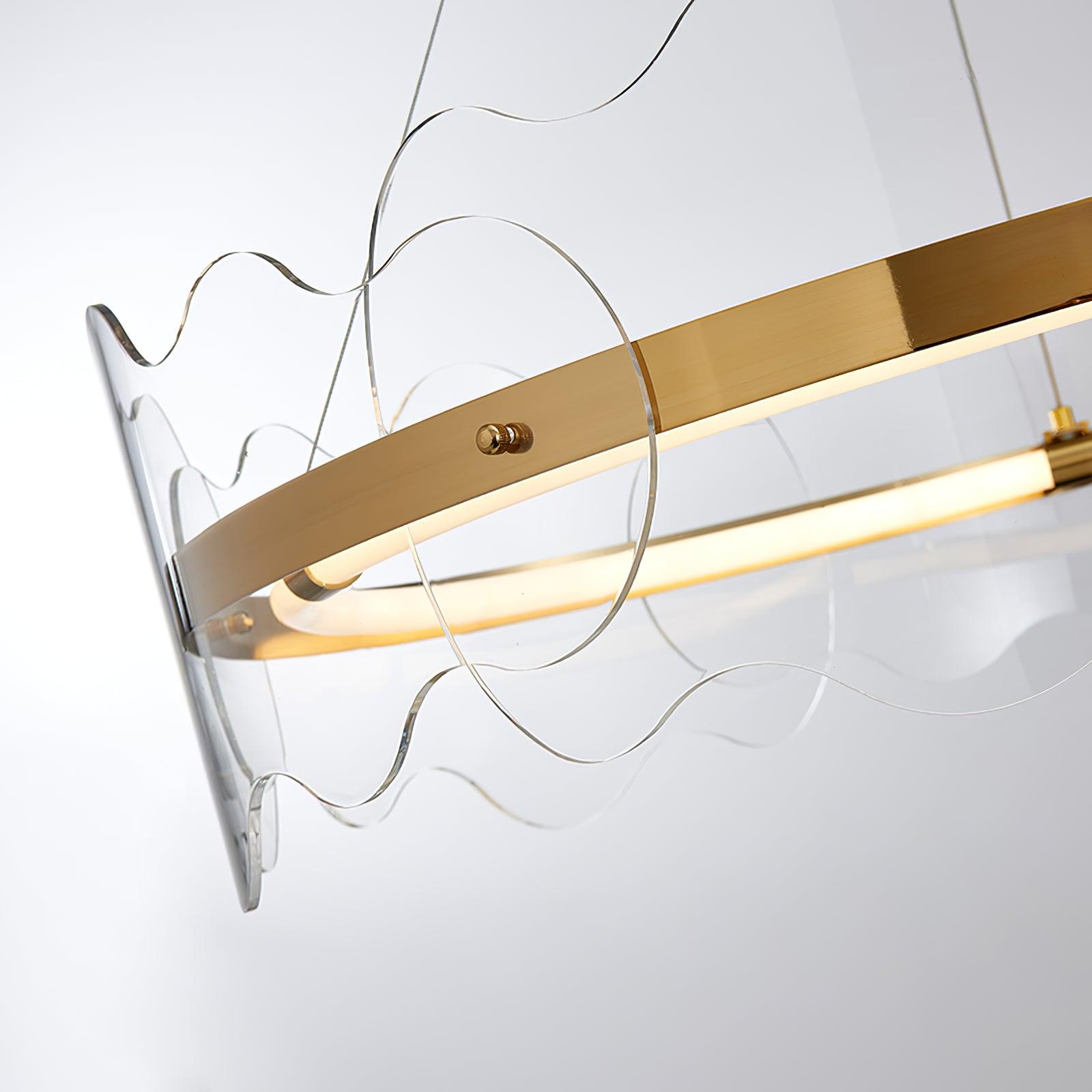 Acrylic Wave Chandelier - Lamp Outdoor
