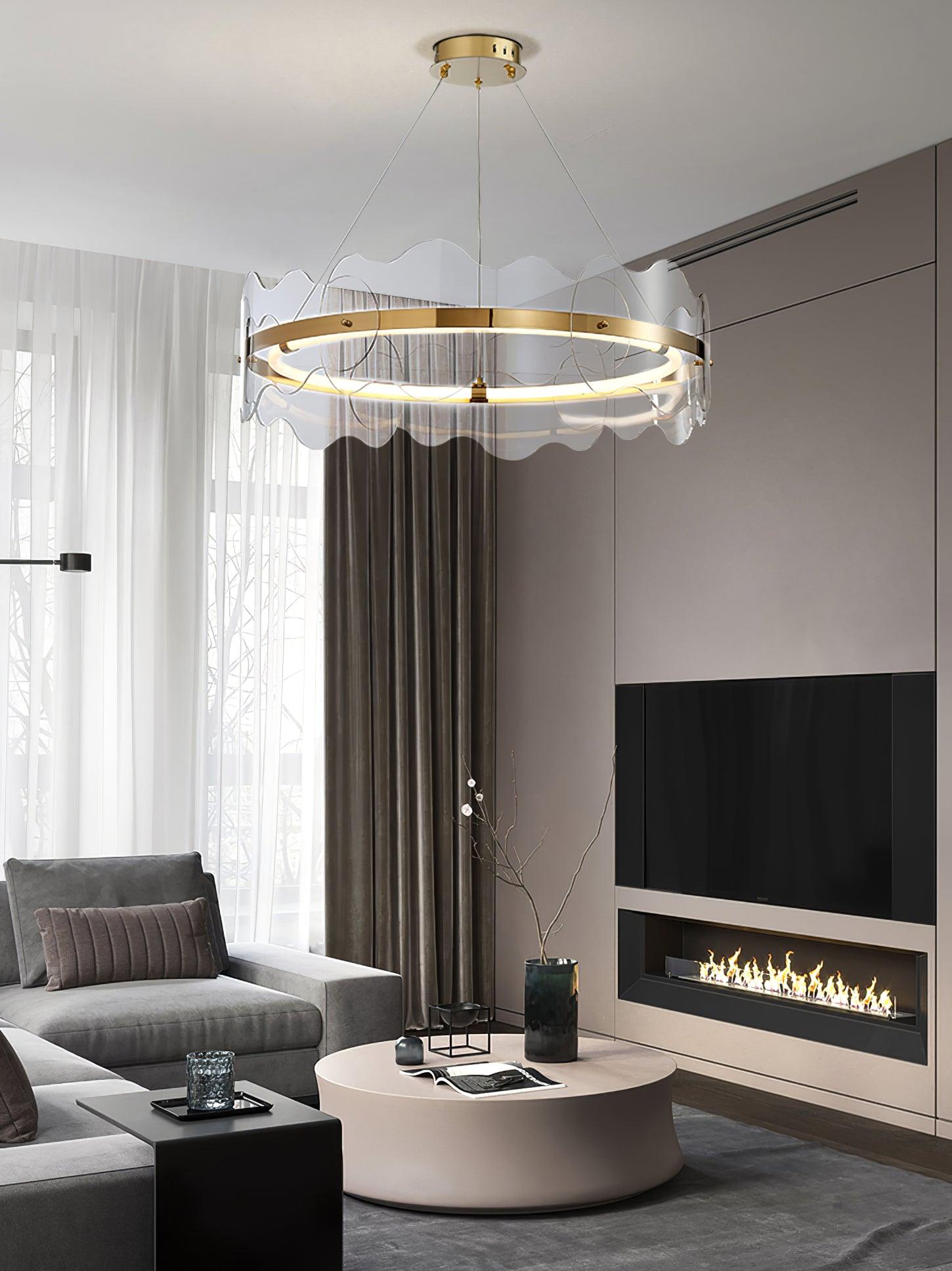 Acrylic Wave Chandelier - Lamp Outdoor