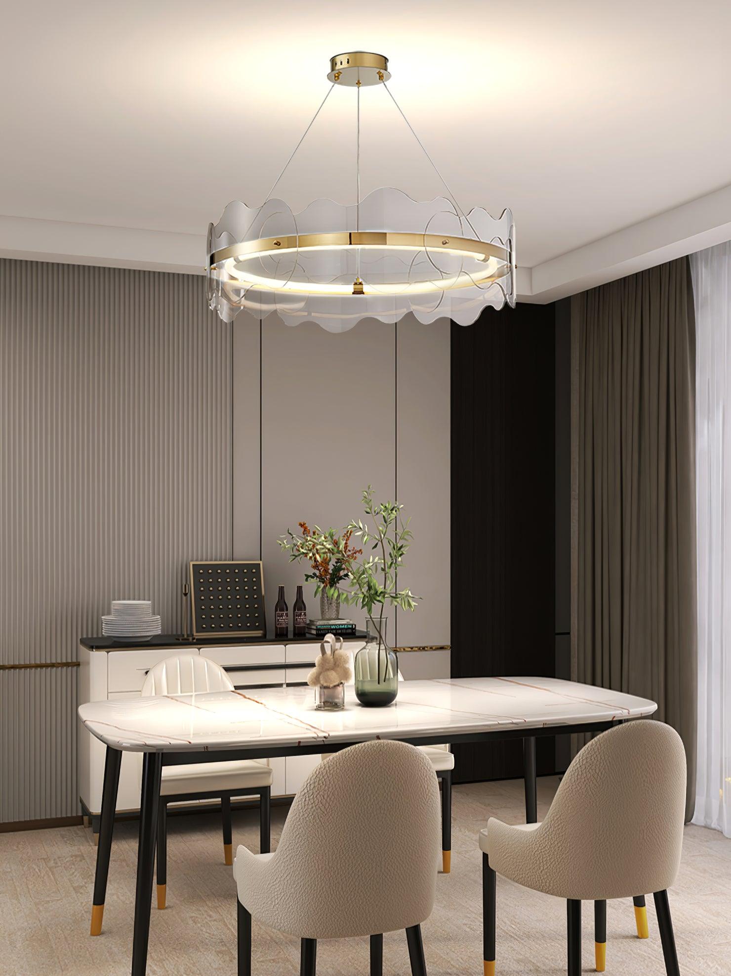 Acrylic Wave Chandelier - Lamp Outdoor