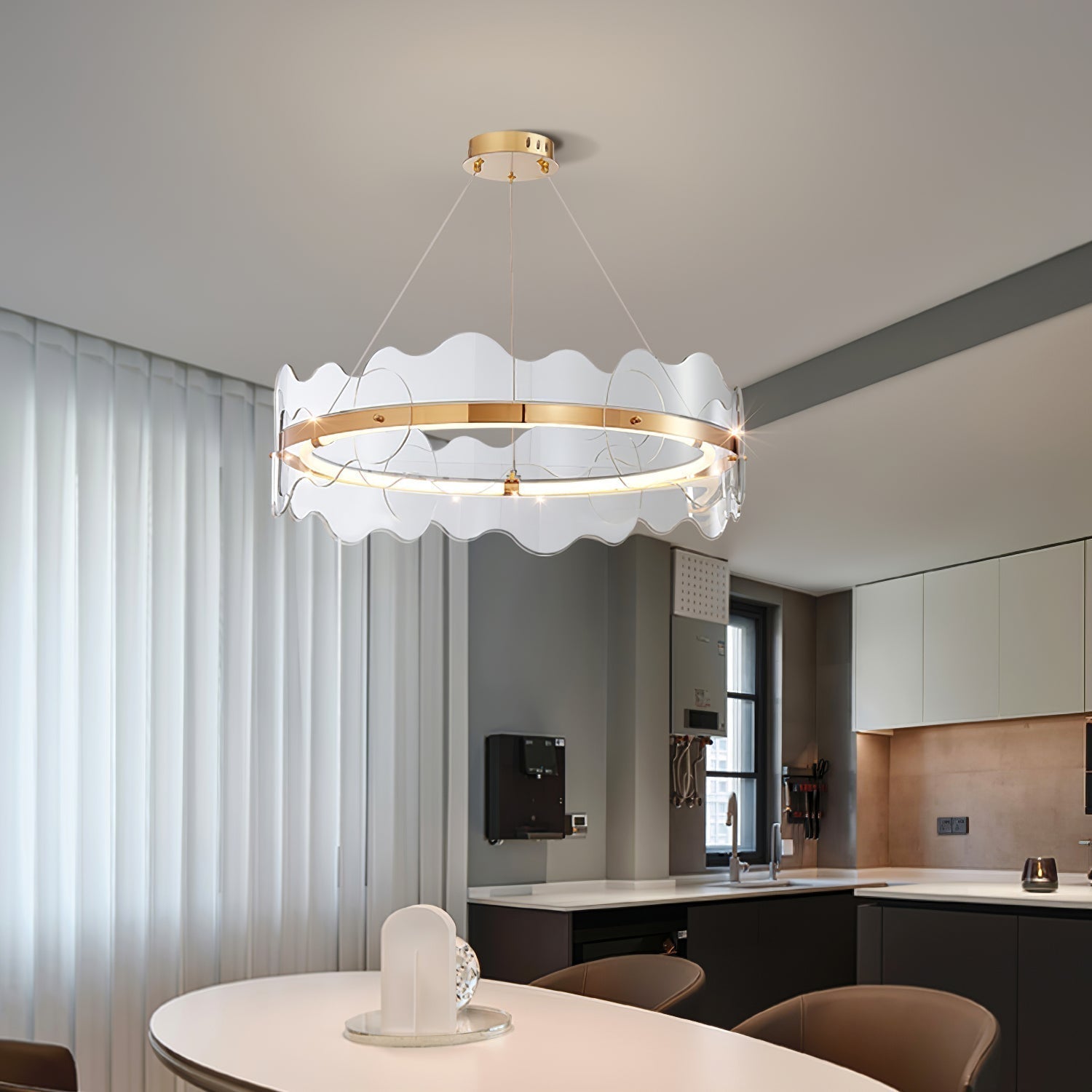 Acrylic Wave Chandelier - Lamp Outdoor