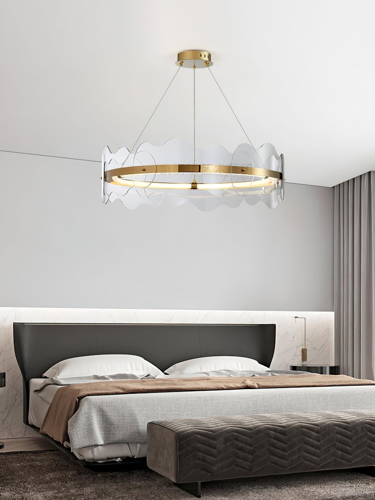Acrylic Wave Chandelier - Lamp Outdoor