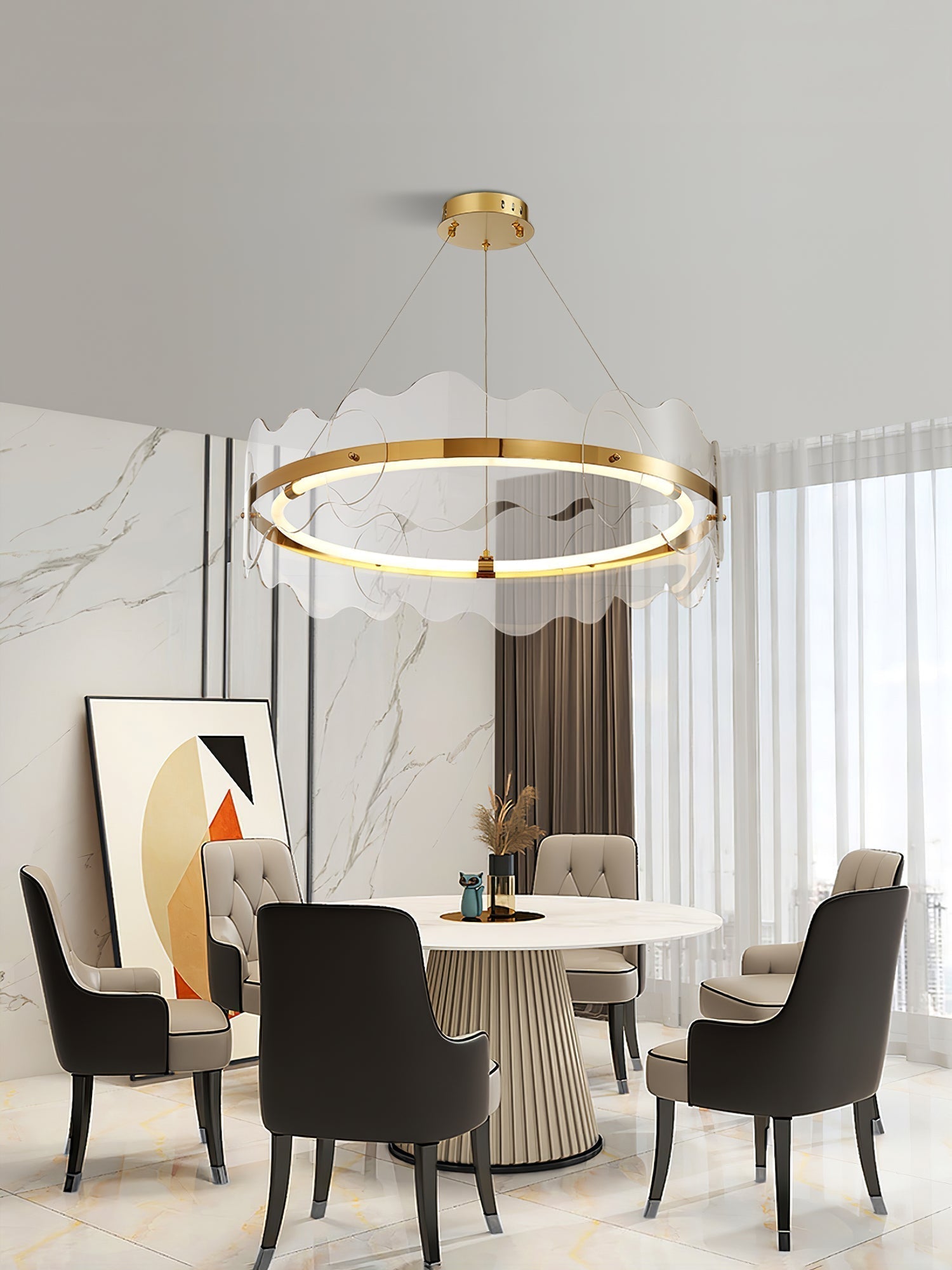 Acrylic Wave Chandelier - Lamp Outdoor