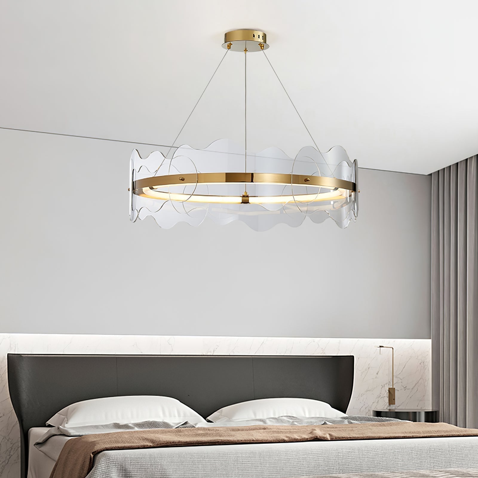 Acrylic Wave Chandelier - Lamp Outdoor