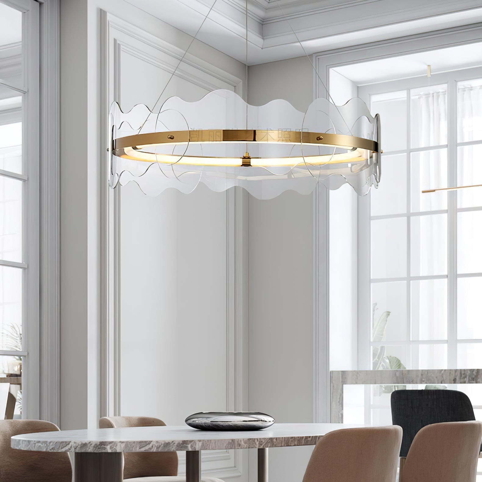 Acrylic Wave Chandelier - Lamp Outdoor
