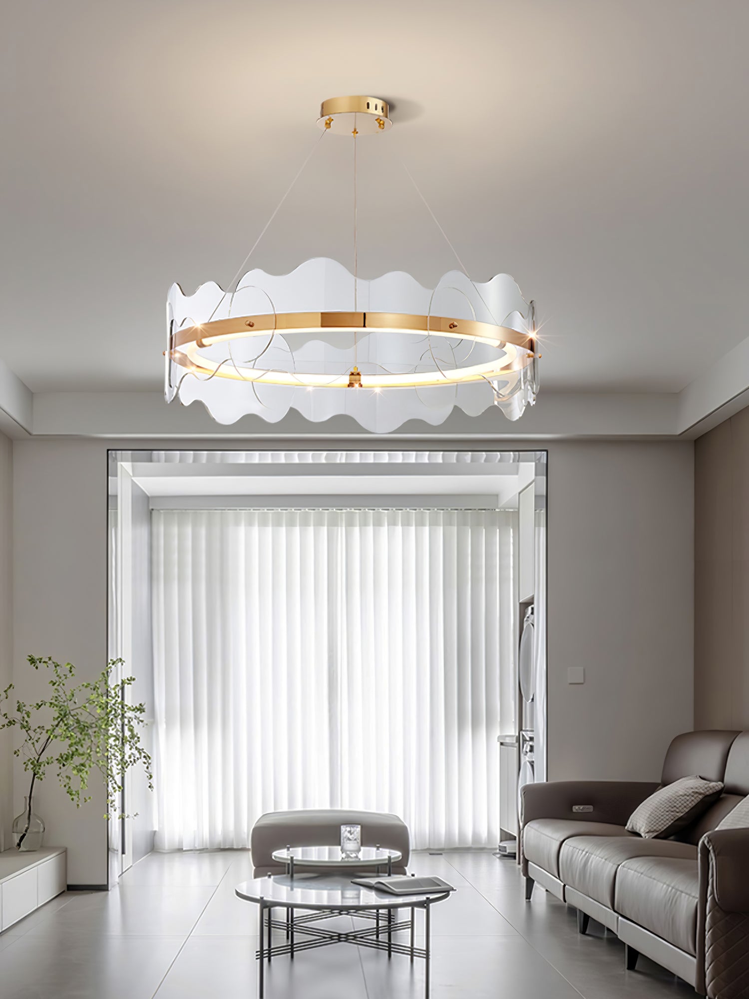 Acrylic Wave Chandelier - Lamp Outdoor