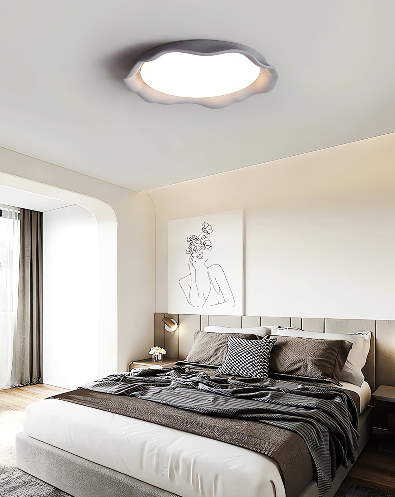 Aera Microcement Ceiling Light - Lamp Outdoor