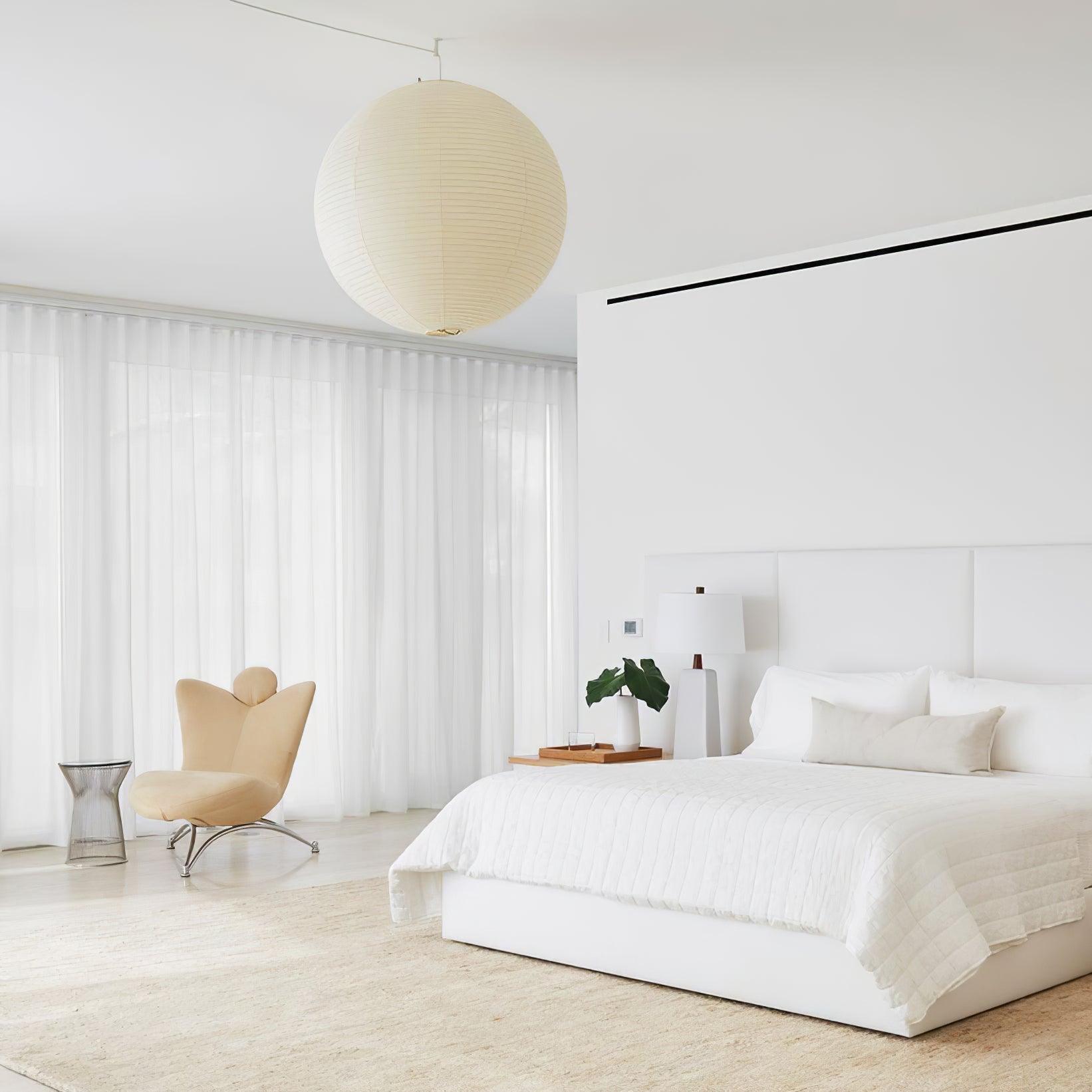 Washi Paper Round Series Pendant Lamp - Lamp Outdoor