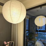Washi Paper Round Series Pendant Lamp - Lamp Outdoor