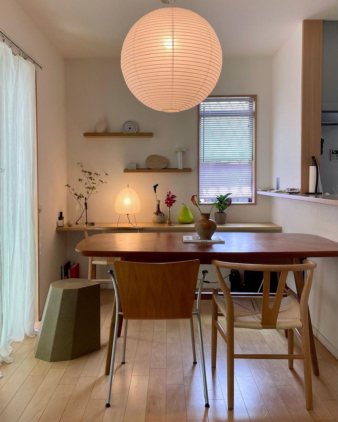 Washi Paper Round Series Pendant Lamp - Lamp Outdoor