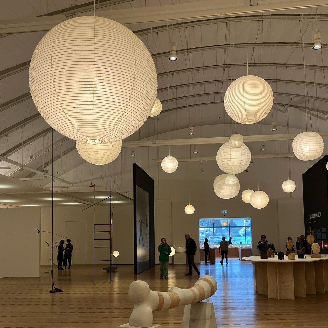 Washi Paper Round Series Pendant Lamp - Lamp Outdoor