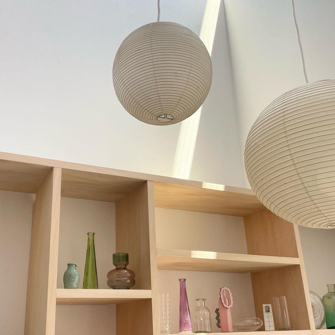 Washi Paper Round Series Pendant Lamp - Lamp Outdoor