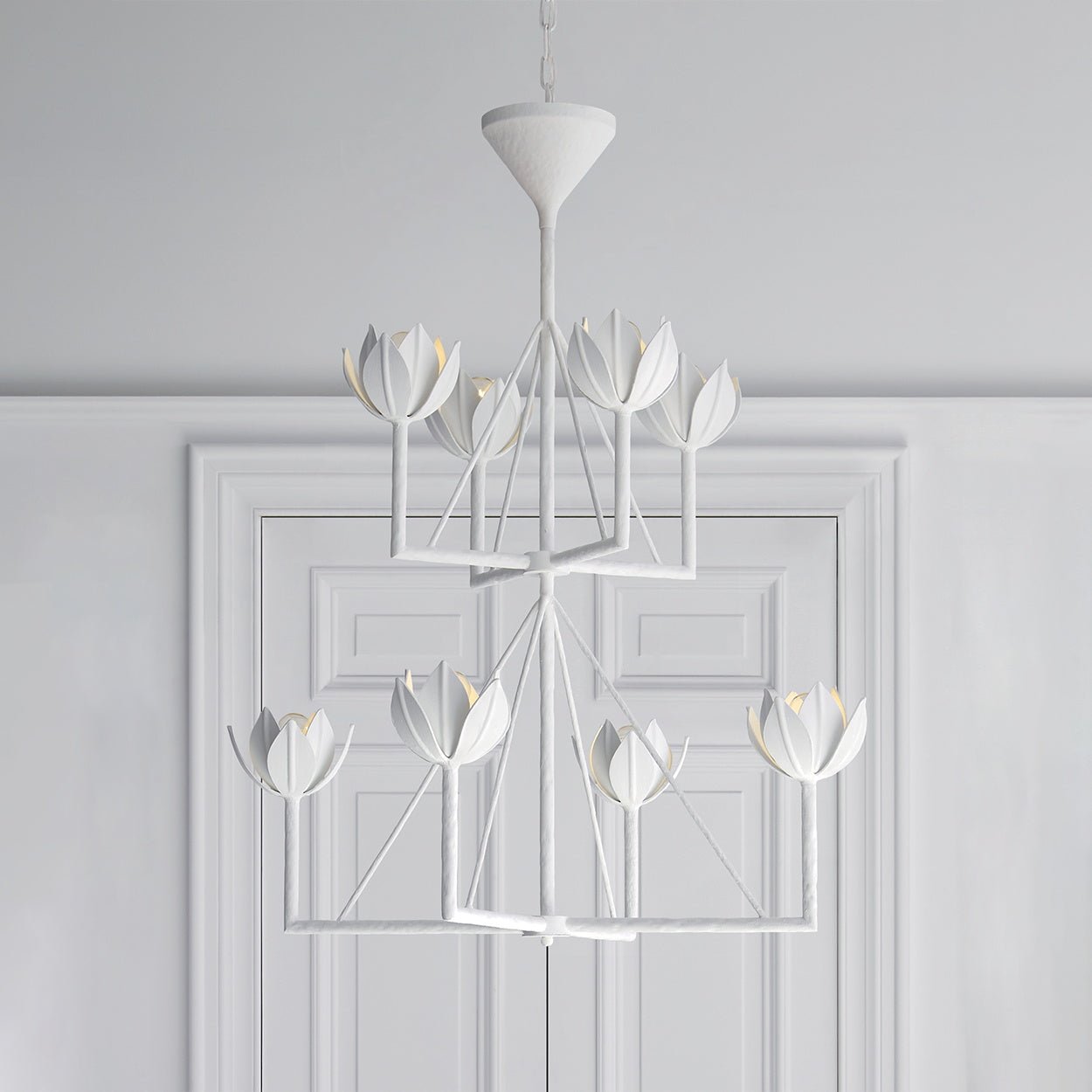 Ulmaris Floral Metal Chandelier - Lamp Outdoor