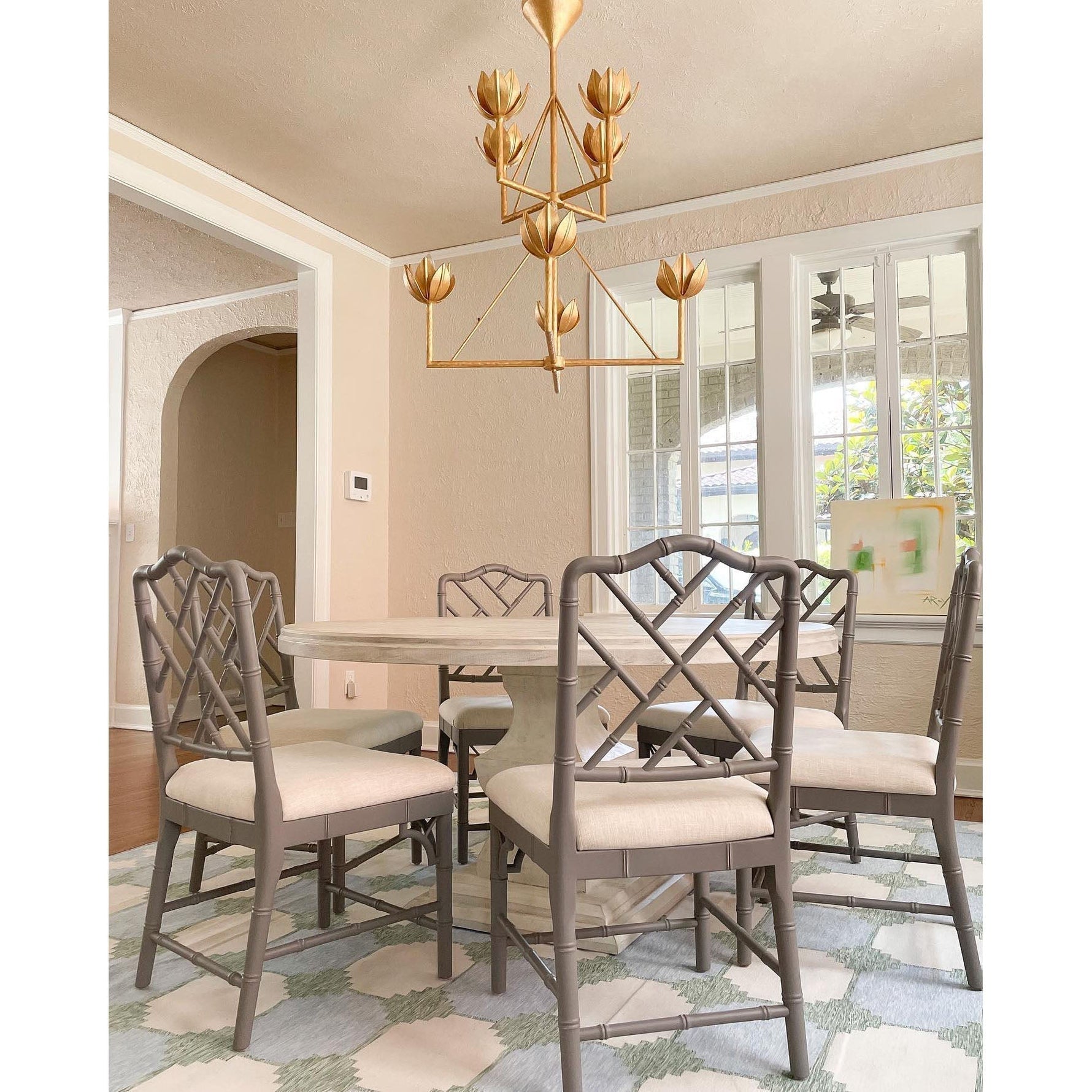 Ulmaris Floral Metal Chandelier - Lamp Outdoor