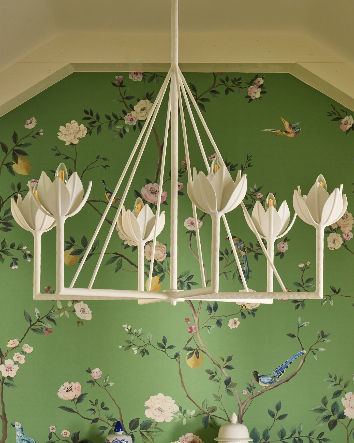 Ulmaris Floral Metal Chandelier - Lamp Outdoor