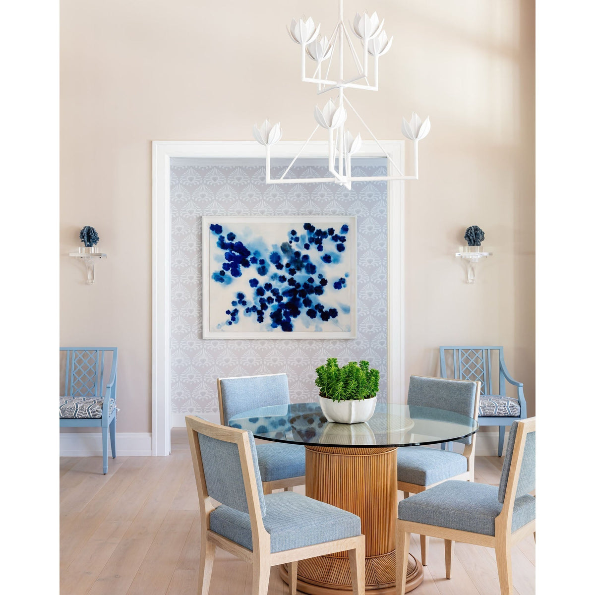 Ulmaris Floral Metal Chandelier - Lamp Outdoor
