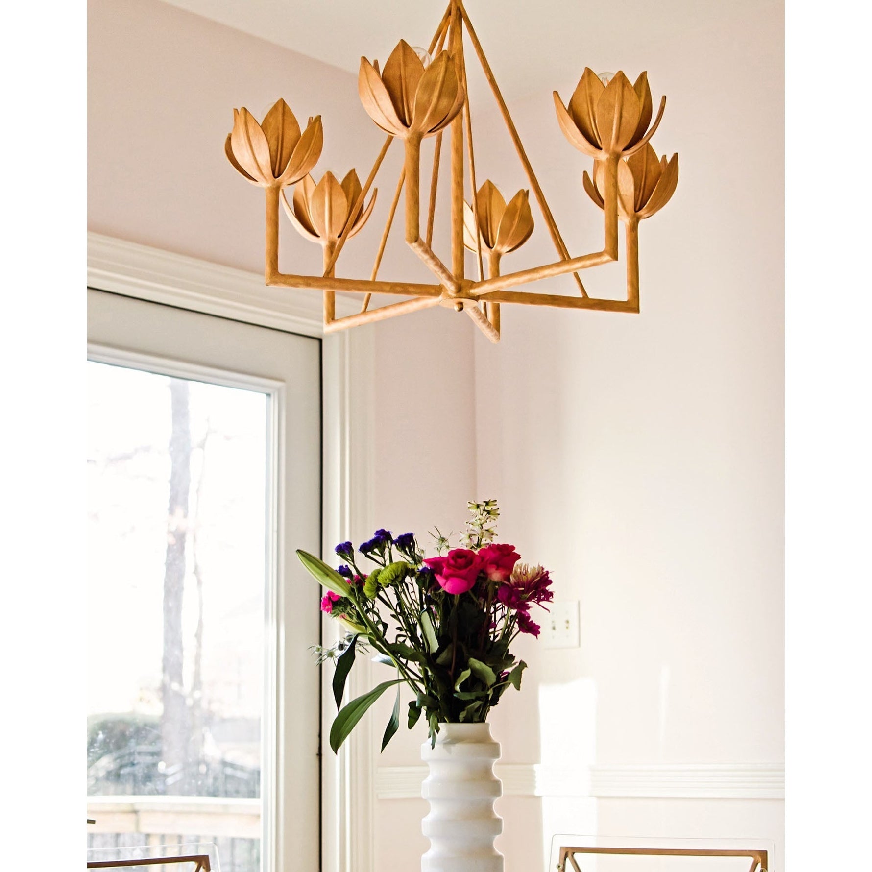 Ulmaris Floral Metal Chandelier - Lamp Outdoor