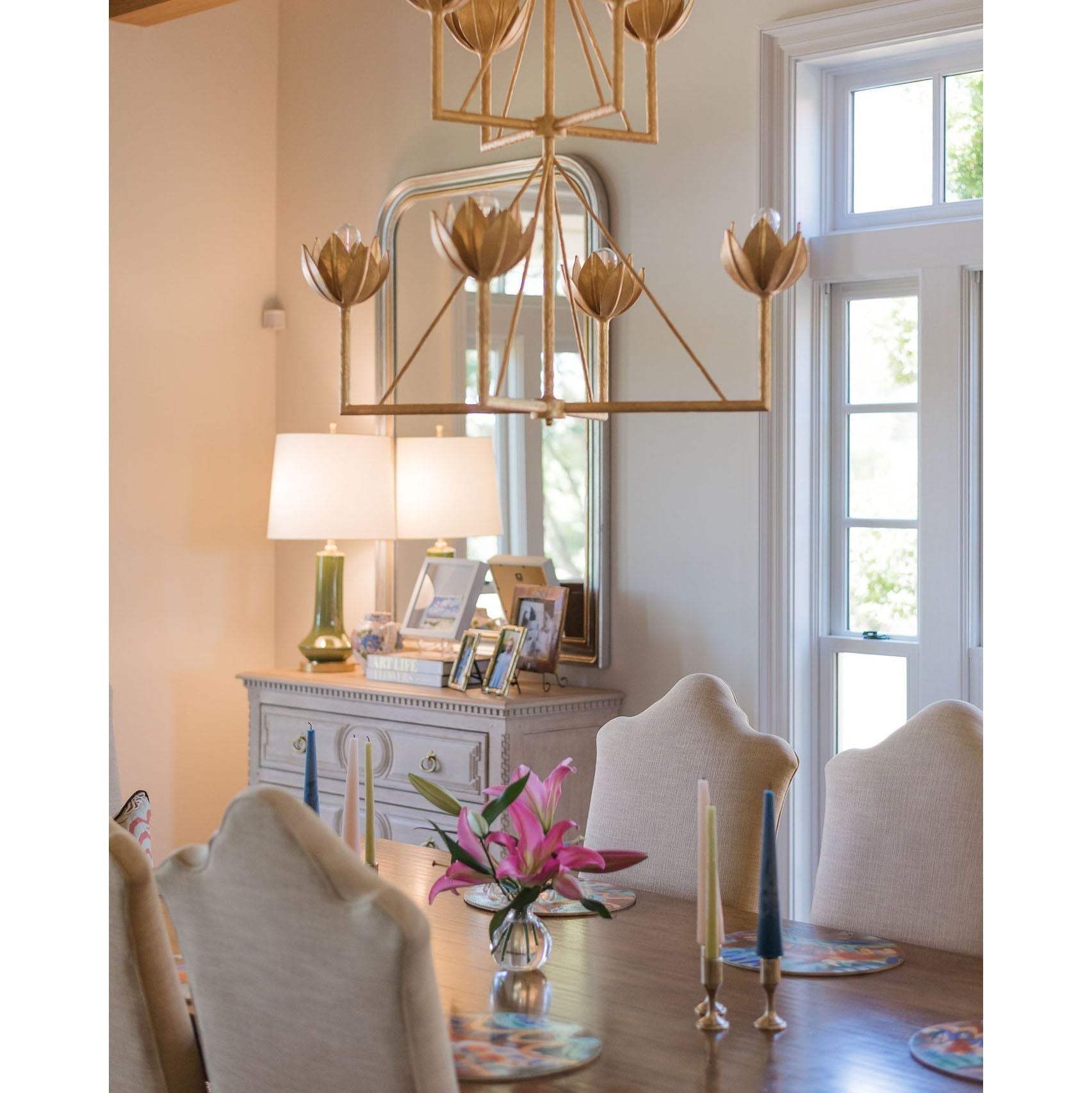 Ulmaris Floral Metal Chandelier - Lamp Outdoor