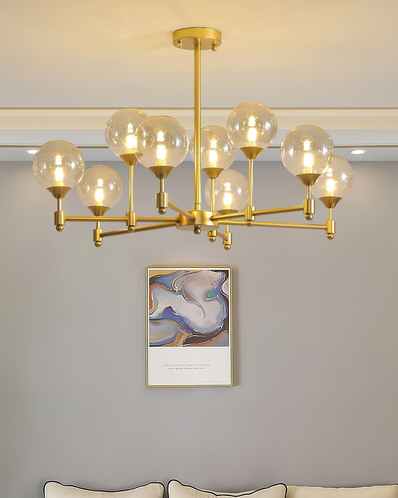 Solara Elegant Glass Chandelier - Lamp Outdoor