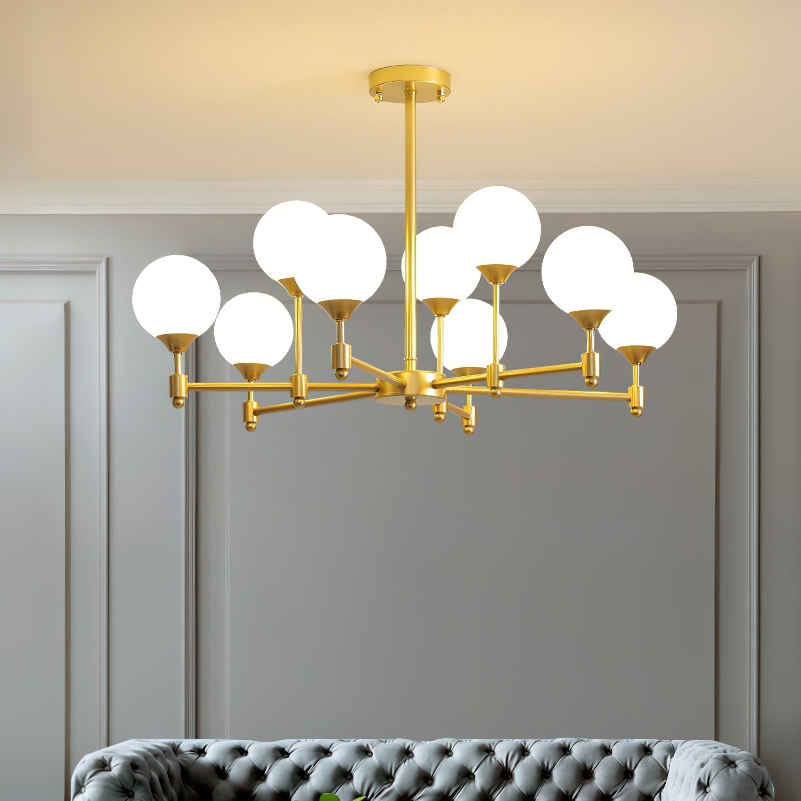 Solara Elegant Glass Chandelier - Lamp Outdoor