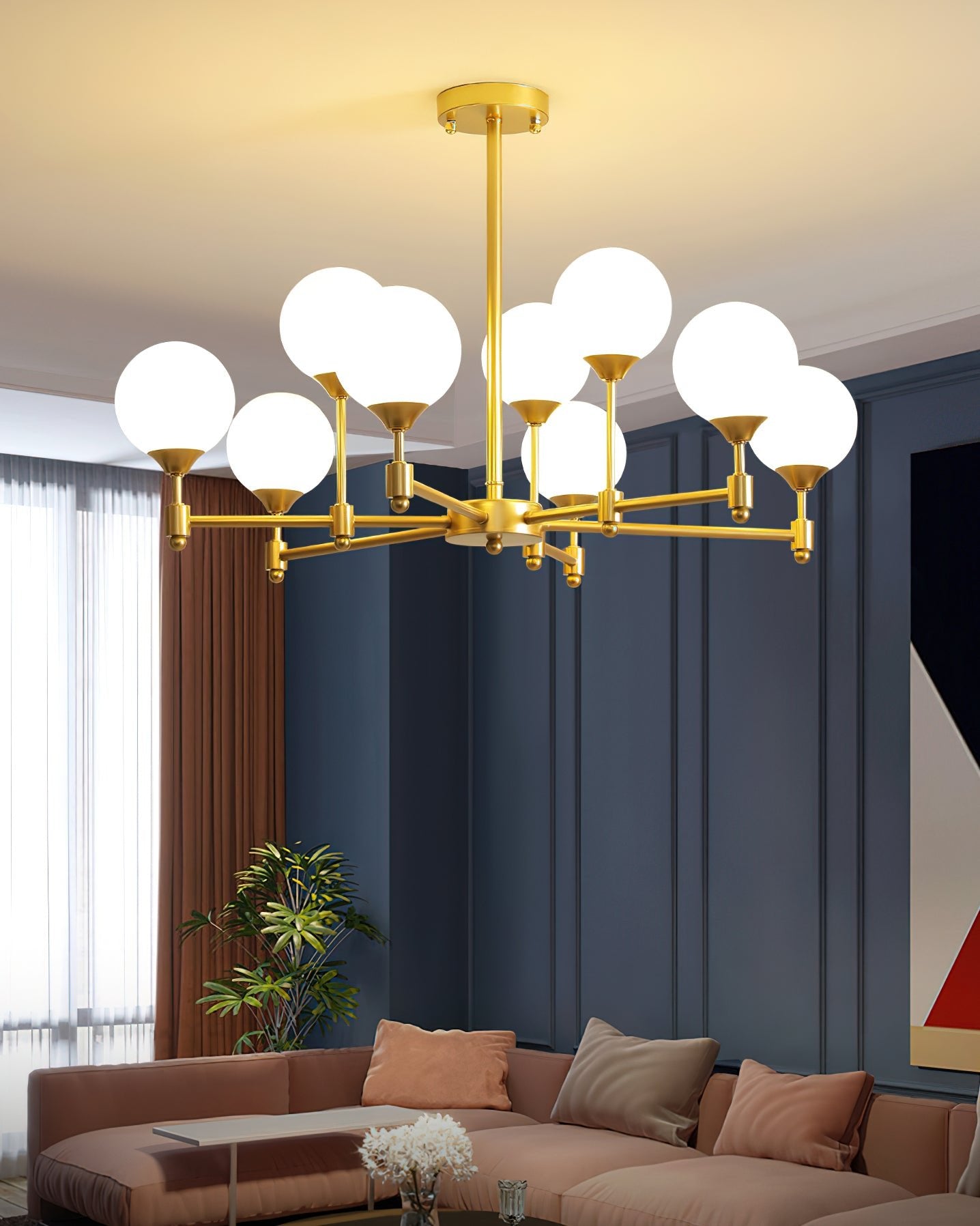 Solara Elegant Glass Chandelier - Lamp Outdoor