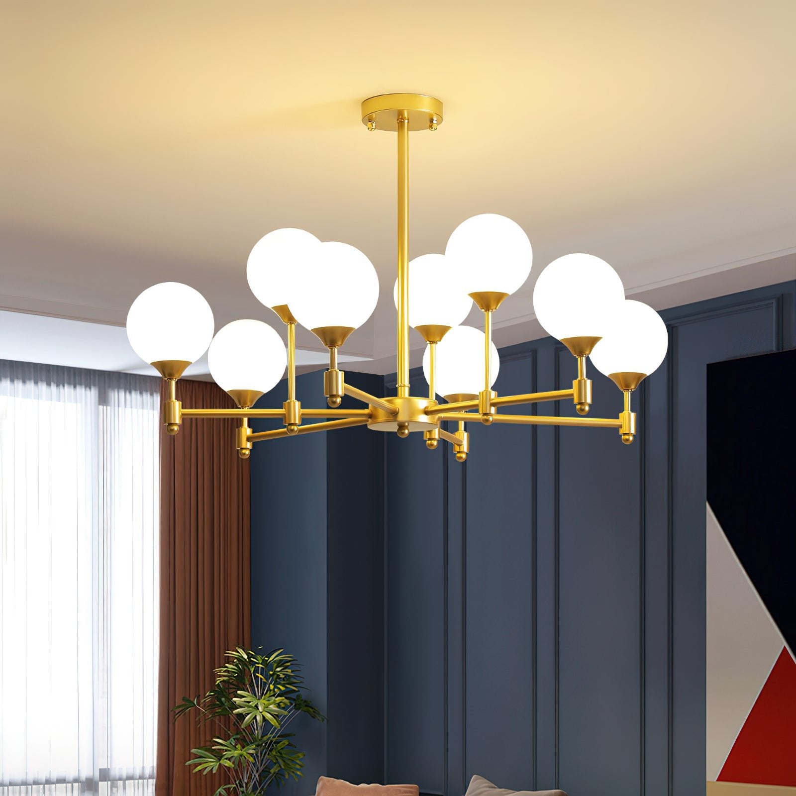 Solara Elegant Glass Chandelier - Lamp Outdoor