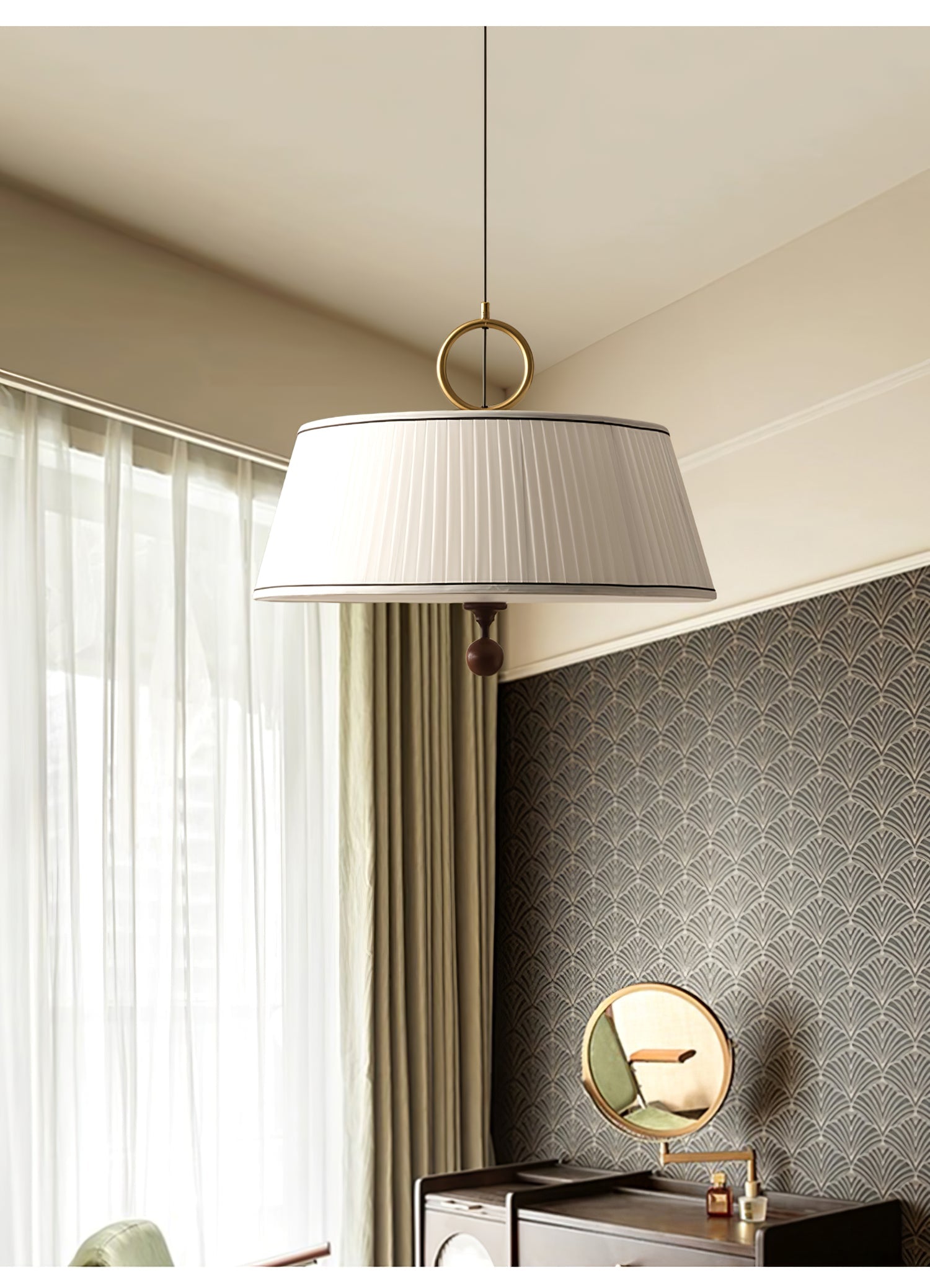 Alina Fabric Pendant Lamp - Lamp Outdoor