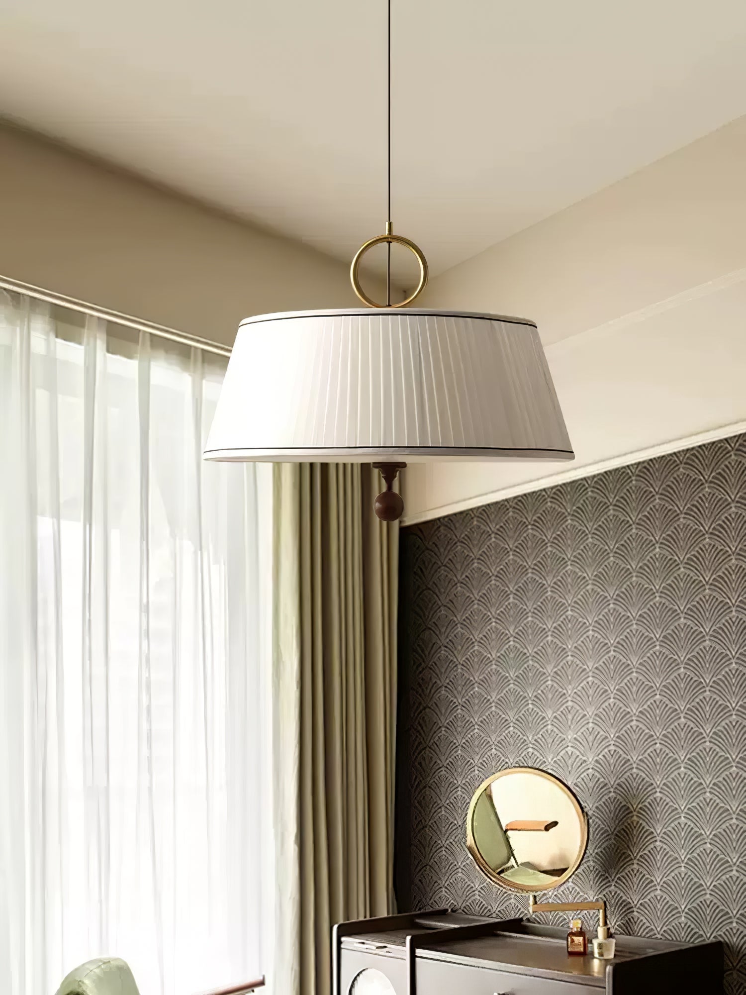 Alina Fabric Pendant Lamp - Lamp Outdoor