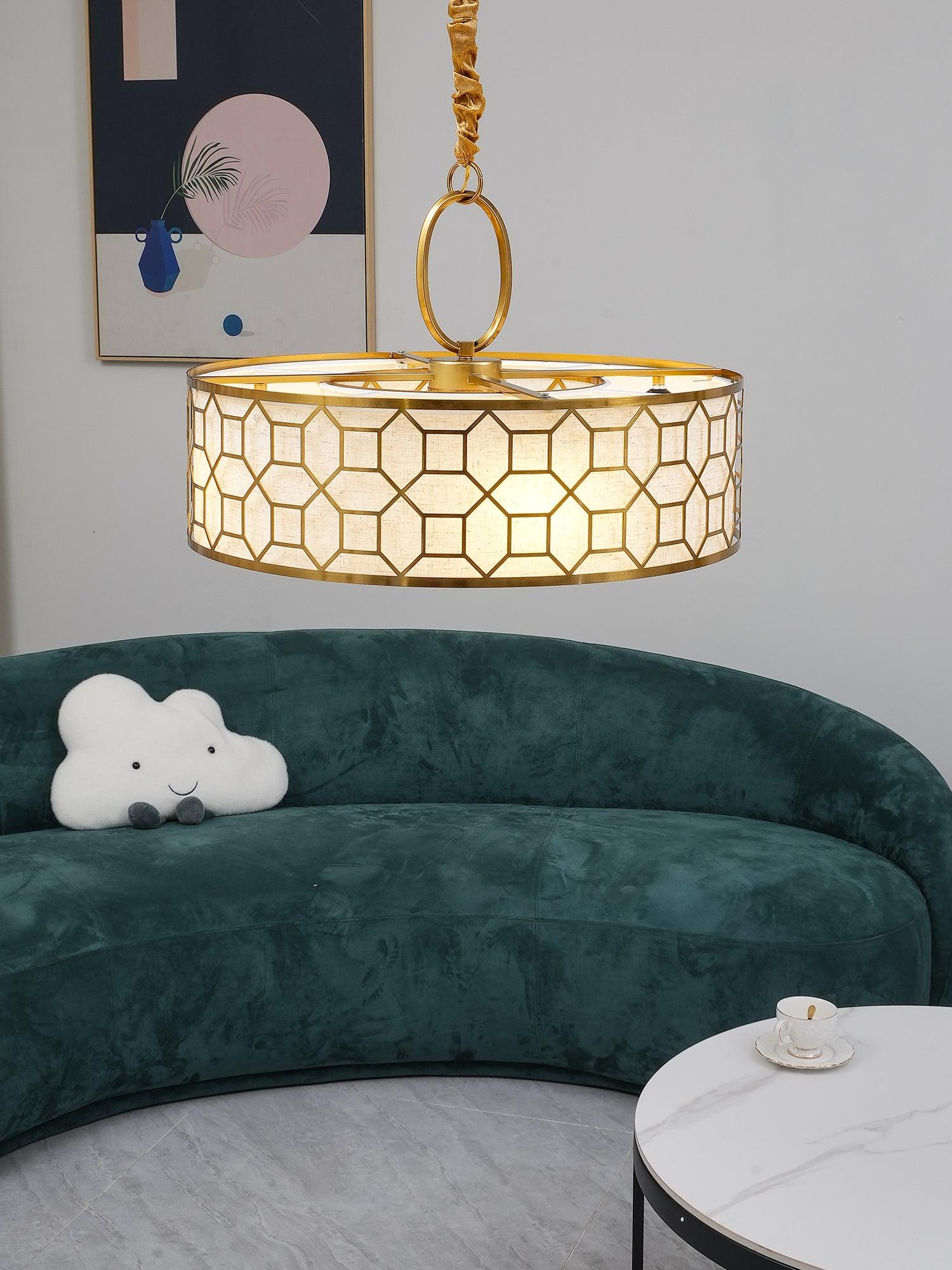 Arshaor Premium Elegance Round Copper Glass Pendant light - Lamp Outdoor