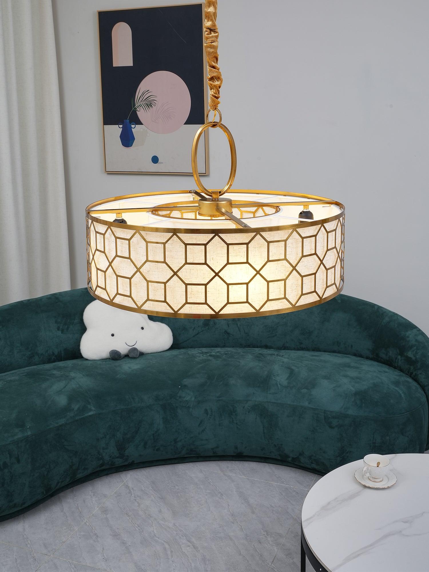 Arshaor Premium Elegance Round Copper Glass Pendant light - Lamp Outdoor
