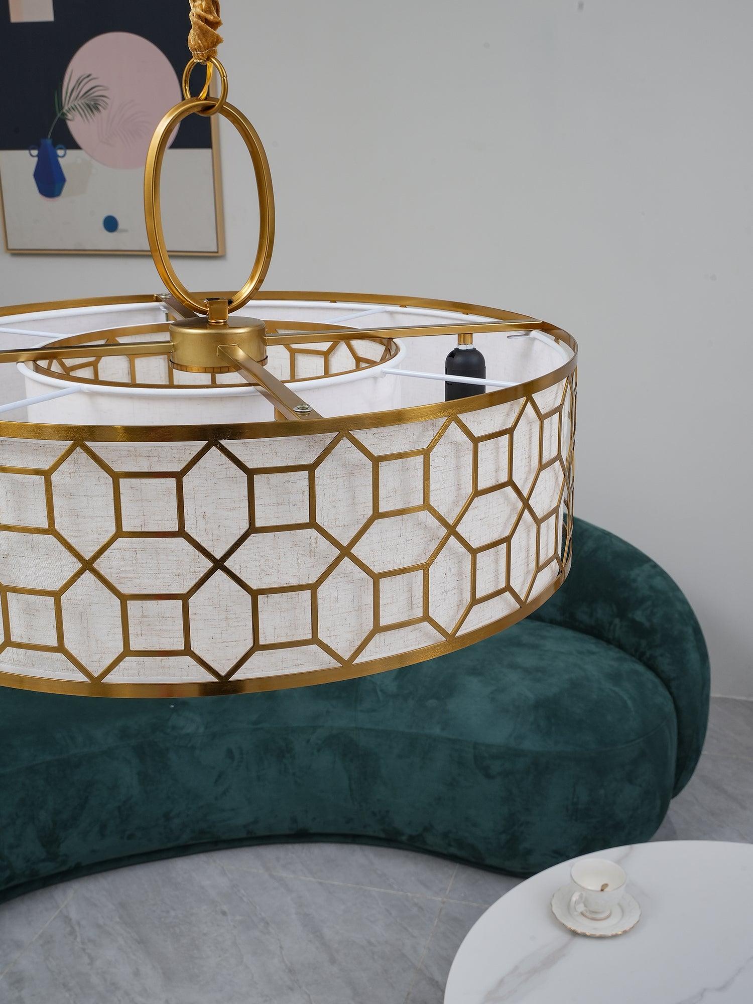 Arshaor Premium Elegance Round Copper Glass Pendant light - Lamp Outdoor