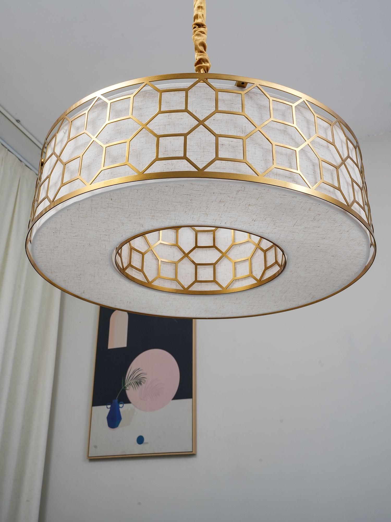 Arshaor Premium Elegance Round Copper Glass Pendant light - Lamp Outdoor
