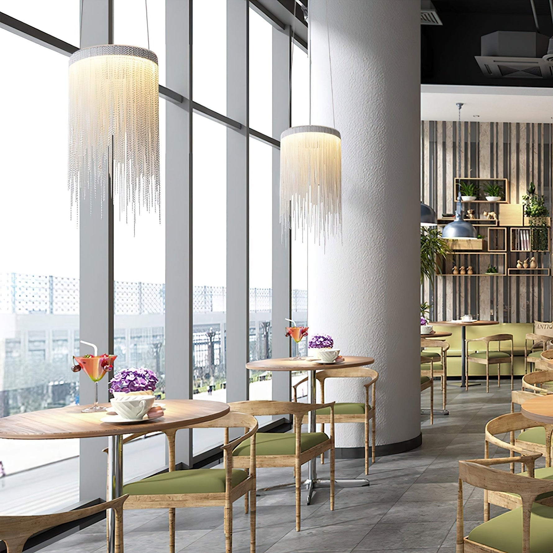 Aluminum Chain Tassel Pendant Light - Lamp Outdoor
