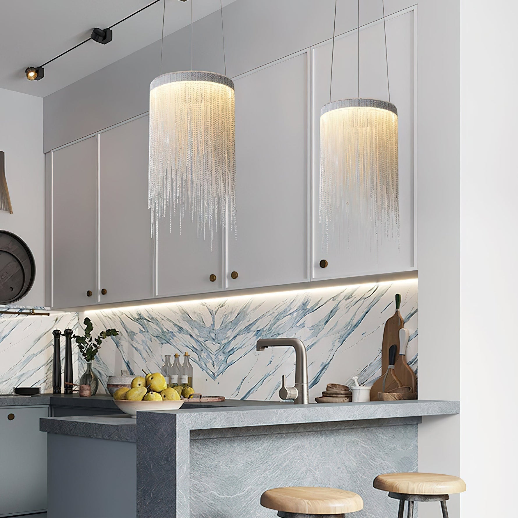 Aluminum Chain Tassel Pendant Light - Lamp Outdoor