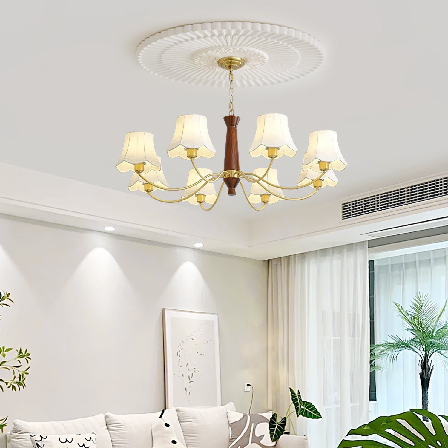 Alyssa Fabric Chandelier - Lamp Outdoor