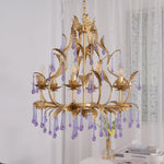 Amethyst Drops Glass Chandelier - Lamp Outdoor