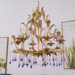 Amethyst Drops Glass Chandelier - Lamp Outdoor