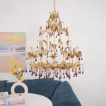 Amethyst Drops Glass Chandelier - Lamp Outdoor