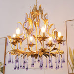 Amethyst Drops Glass Chandelier - Lamp Outdoor
