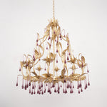 Amethyst Drops Glass Chandelier - Lamp Outdoor