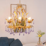 Amethyst Drops Glass Chandelier - Lamp Outdoor