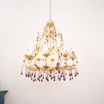 Amethyst Drops Glass Chandelier - Lamp Outdoor